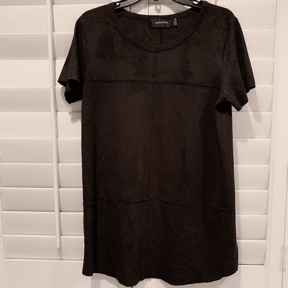 MinkPink Round Neck Short Sleeve Mini Dress Sz L